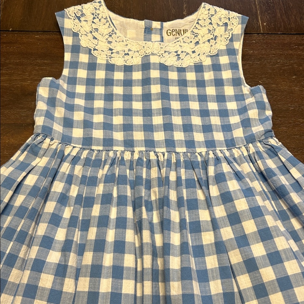 Genuine Kids from Oshkosh Blue/White Check Sleeveless Dress